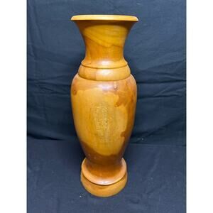Vintage 2 part Wood vase